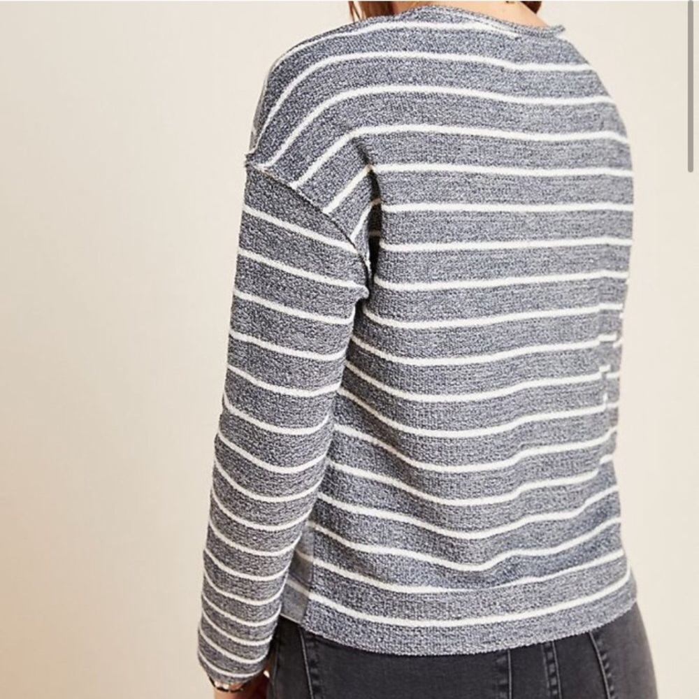 NWT Anthropologie Devin Textured Sweatshirt - Picture 2 of 5